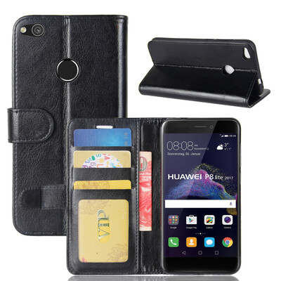 

GANGXUN Huawei P8 Lite 2017 Case High Quality PU Leather Flip Cover Kickstand Wallet Cover for Huawei Honor 8 Lite Nova Lite GR3 2