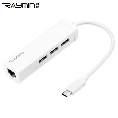 

Rui Ming RM3911W Тип-C до USB3.0HUB hub сто триллион сетевой карты Ethernet-конвертер для музыки проса, как мобильный телефон Meizu Apple это белый