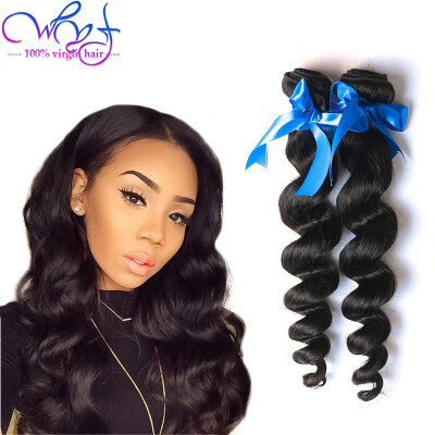 

WYF Hot Selling Indian Loose Wave Hair 4Pcs 7A Unprocessed Indian Loose Wave Virgin Hair Nature Color Indian Human Hair Bundles