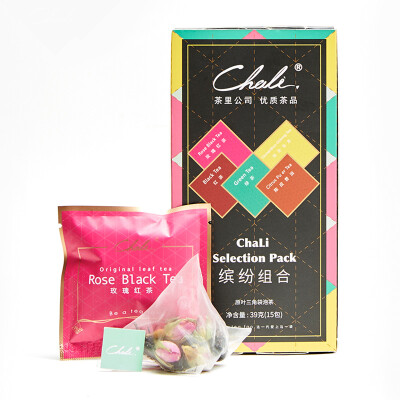 

Tea (chali) Teabag Herbal tea combination Flower tea 5 flavors Black tea Green tea Rose black tea Osmanthus Oolong tea Citrus Pu'er tea 15 bags / box