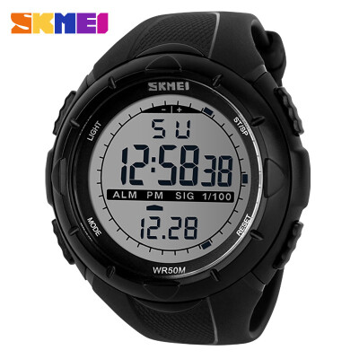 

SKMEI Men Climbing Sports Digital Wristwatches Big Dial Military Watches Alarm Shock Resistant Waterproof Watch 1025