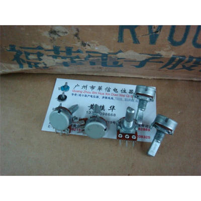 

16 single- volume potentiometer A50K associated with a long shaft 20 stepper potentiometer A50K 41 points