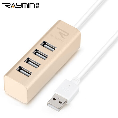 

Rui Ming HB2001GD USB splitter a drag four 20 high-speed expansion HUB hub 08m gold