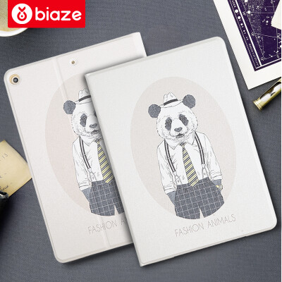 

BIAZE Apple Ipad MINI3 Mini2 защитный рукав защитной оболочки кобуры mini1 Интеллектуальные сна окрашены серии мультфильмов Панда
