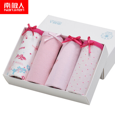 

Antarctic Nanjiren children&39s cotton underwear boys&girls triangle angle 4 installed in the big child baby underwear girl naughty dog ​​section 110