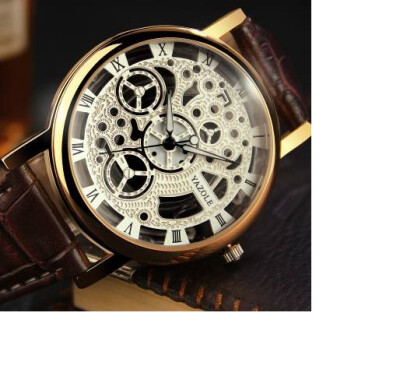 

YAZOLE 2016 Skeleton Watch Men Top Brand Luxury Famous Gold Male Clock Quartz Watch Wrist For Men Quartz-Watch relogio masculino