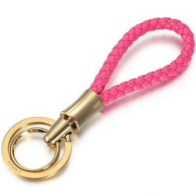 

zobo genuine car key ring 360 degree rotation double key ring braided rope key pendant ZB-901 black car ornaments gift birthday gift
