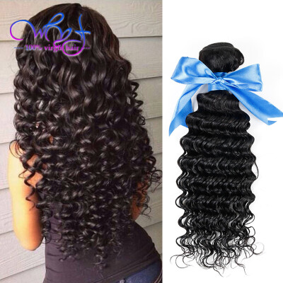 

WYF Hair 9A Deep Wave Virgin Hair 3 Pcs Cheap Hair Brazilian Deep Wave Virgin Hair Weave No Tangle Brazilian Virgin Human Hair