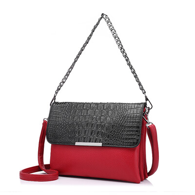 

women clutches with crocodile pattern artificial leather handbag chain messenger bags fashion ladies shoulder bag