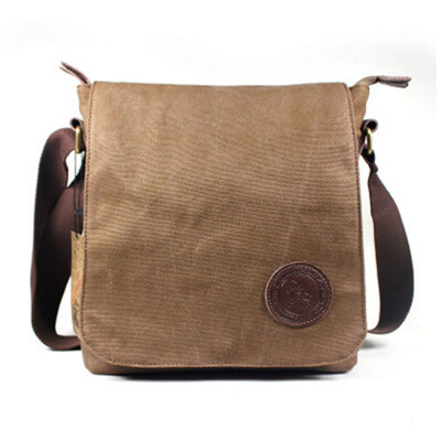 

Retro canvas bag fashion bag bag male shoulder bag outdoor leisure package as gift for men