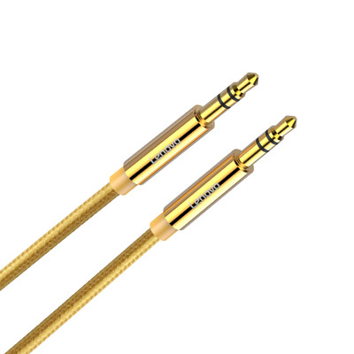 

Lenovo Lenovo AV01 Tuhao gold 2 m mobile phone audio cable aux car with 35mm male to public cable for car phone flat panel TV radio