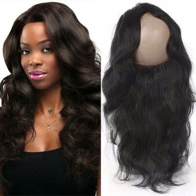 

360 Lace Band Frontal Closure with Baby Hair Pre Plucked 360 Lace Frontal Closure Natural Hairline Malaysian Virgin Hair Body Wave