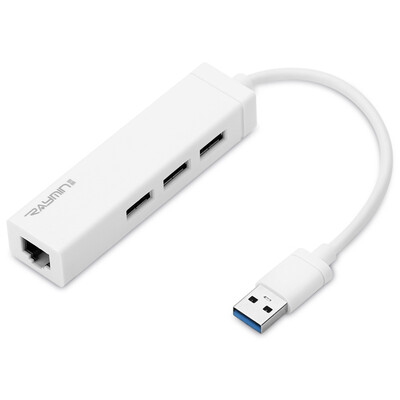 

Ясно резкое сплиттер HB3002WH USB 3.0 проводной локальной сети Ethernet порт RJ45 конвертер интерфейса USB для поддержки Apple Mac смарт коробка / белые пластины и т.д.