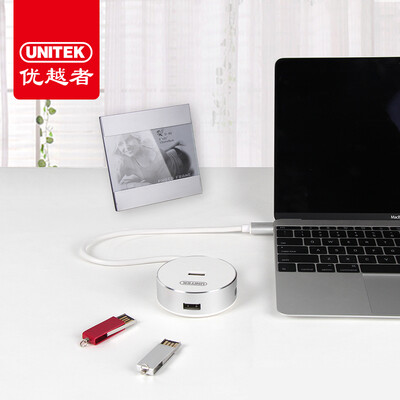 

UNITEK USB Splitter 30 High Speed ​​Extender One-to-Four HUB Hub 03m with type-c OTG Head Computer Multi-Interface Converter Black Y-3098GBK