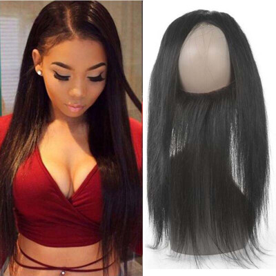 

7A Grade Unprocessed 360 Lace Frontal Peruvian Virgin Straight Hair Lace Frontal Remy Straight Full Frontal Lace Closure