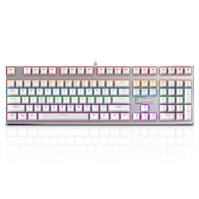 

Thunderbolt Vibe V700S Frozen Edition Blending Machine Keyboard Game Keyboard Backlit Keyboard Computer Keyboard Laptop Keyboard White Red Shaft