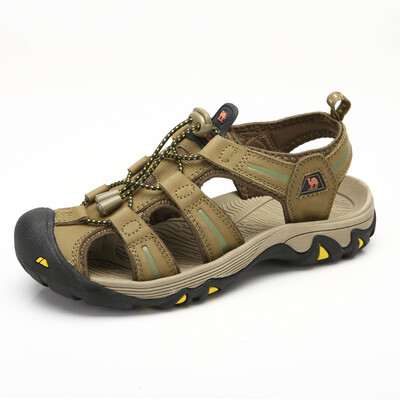 

Camel (CAMEL) outdoor beach shoes couple spring and summer first layer of leather anti-collision sandals female A93309605 orange 37