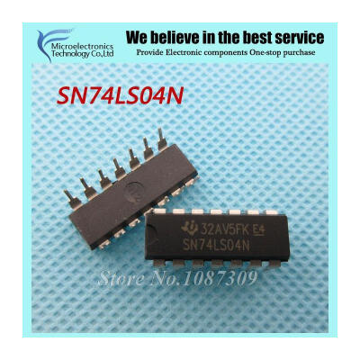 

10pcs free shipping SN74LS04N 74LS04N SN74LS04 DIP-14 Inverters Hex Inv wHV Output new original