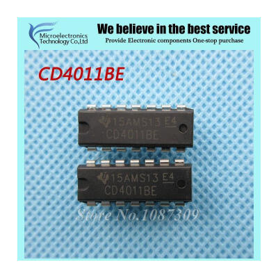 

10pcs free shipping CD4011 CD4011BE HEF4011BP HEF4011 DIP-14 Quad 2-Input Buffered p new original