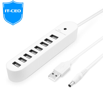 

IT-CEO 8-портовый USB2.0 сплиттер высокоскоростное расширение перетаскивания более восьми интерфейсов конвертер ноутбук настольный компьютер HUB концентратор 0,5 метра белый W531S