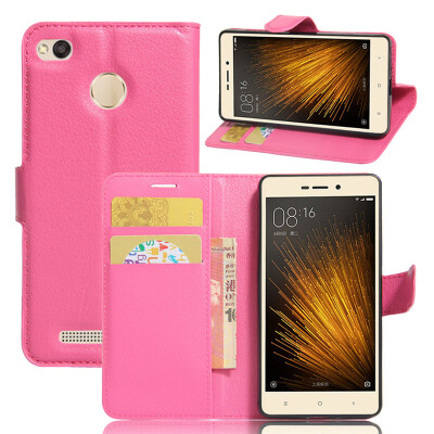 

GANGXUN Xiaomi Redmi 3X Case High Quality PU Leather Flip Cover Kickstand Anti-shock Wallet Case for Xiaomi Redmi 3X