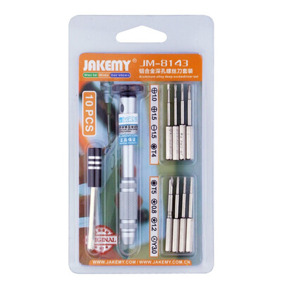 

Многофункциональный алюминиевого сплава отвертки инструменты Kit 10-в-1 JM-8143 JAKEMY