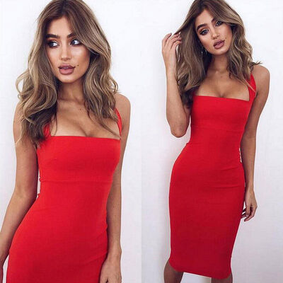 

CANISWomens Summer Casual Sleeveless Evening Party Cocktail Beach Short Mini Dress
