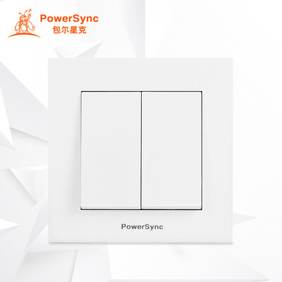 

PowerSync ASWSCGS2S9 wall switch 86-type panel three-hole five-hole socket single control dual doorbell switch simple white
