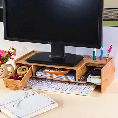 

Edeo EDO desktop single drawer computer increased storage rack TH5060 wood color