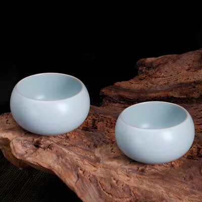 

【Jingdong Supermarket】 Dong Ru Ru Kung Kung Fu Cup Mid-Autumn Festival gift owner cup cups cup cup blue sky green cup of cups can open gold