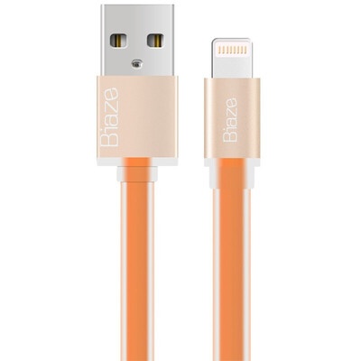 

BIAZE Apple 876 data cable 1 m orange mobile phone charger line power cord iPhone5 6s 7 Plus 8 X new iPad Air Mini2 34