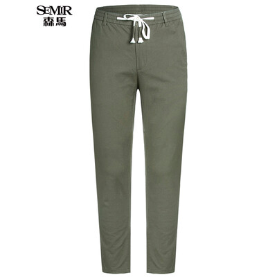 

Semir casual pants male 2017 autumn men's lace in the low waist solid color casual pants Korean version of the wave of 19316271388 army green 28
