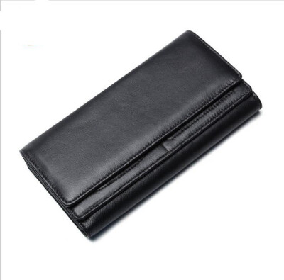 

New ladies wallet casual fashion leather long section handbag double large capacity clutch bag