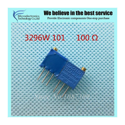 

10Pcs/lot 3296W-1-101LF 3296W 101 100 ohm Top regulation Multiturn Trimmer Potentiometer High Precision Variable Resistor