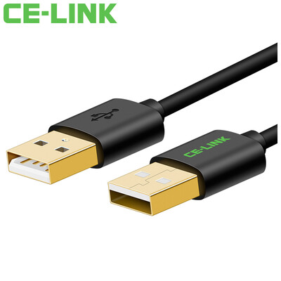 

CE-LINK USB data cable 20 public to public 15 m double-headed mobile hard disk box high-speed transmission data cable notebook radiator car MP3 cable black A2496