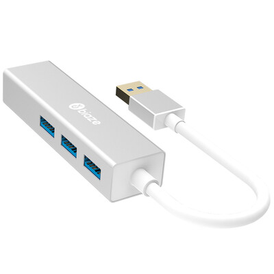 

BIAZE ZH17 USB30 Splitter HUB Concentrator USB Extension Dock Broadcom NetXtreme Gigabit Ethernet 3-port USB to RJ45 Silver