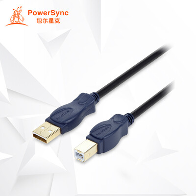 

(PowerSync) UAB25K printer data cable 5 meters USB2.0 A public to B public data cable gold-plated black