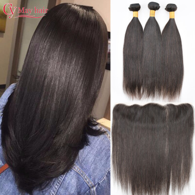 

Peruvian Straight Virgin Hair With Closure Frontal With Bundle 8A Peruvian Straight Human Hair With Frontal Closure 4 Bundles