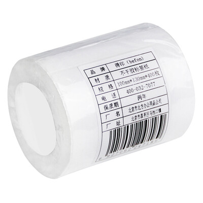 

Befon sticker label paper coated paper 100mm 130mm 400 single row bar code paper print sticker