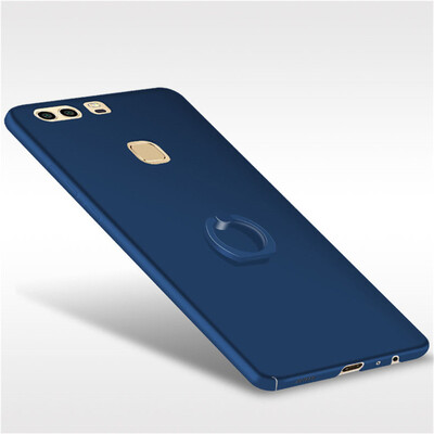 

Phone Case For Huawei P9 Ultra Thin Slim Cover Simple PC Back Ring Holder 360°Rotation Protection For Huawei P9