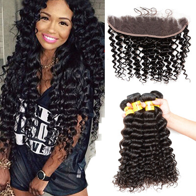 

Lace Frontal Closure With Bundles Peruvian natural weave Human Hair Bundles With Closure Peruvian Virgin Hair natural With Closure