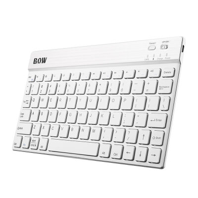 

BOW HB005D Rechargeable Portable Wireless Bluetooth Keyboard White