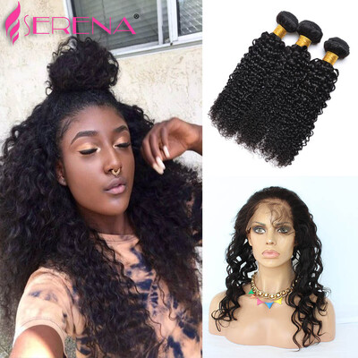 

360 Lace Frontal Closure With Bundles Brazilian Water Wave Virgin Hair With Closure Wet And Wavy Water Curly 360 Lace Frontal 1B