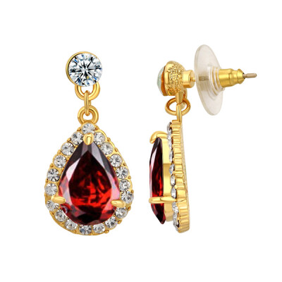 

Yoursfs @ Модные серьги с капюшоном с капюшоном Ruby Gem Jewelry 18K Gold Plated CZ Earring Brincos Интернет-магазин Африка оптом