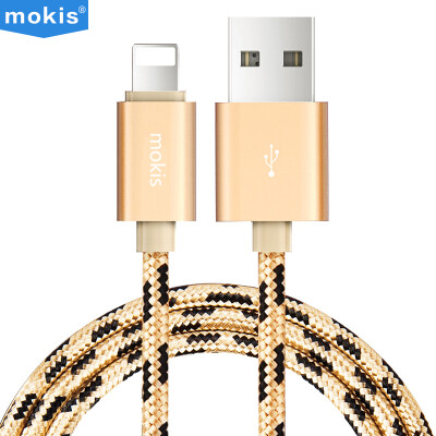 

Moxi (mokis) Apple data cable / charge line / iphone aluminum braided wire 1 m earth Hao gold for iphone7 / 6s / 6Plus / 5s / ipad air / mini