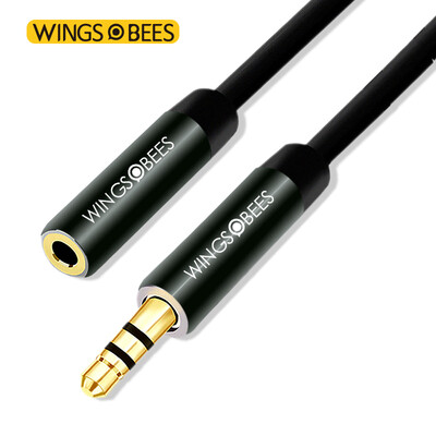 

Wings of Bees 35mm audio jack extension cable2 metersblack