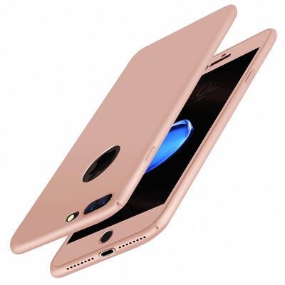 

Mo Fan Apple 8 7plus mobile phone case iphone8 7plus protective cover send high-definition film all-inclusive anti-wrestling frosted hard shell phone sets of shell tide men&women models rose gold