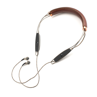 

Jacks (Klipsch) X12 Neckband leather necklace neck hanging classic moving iron HIFI wireless ear Bluetooth headset wire call / 18 hours battery life / HIFI level moving sound quality / Jesse special earphone line / patent oval earrings brown