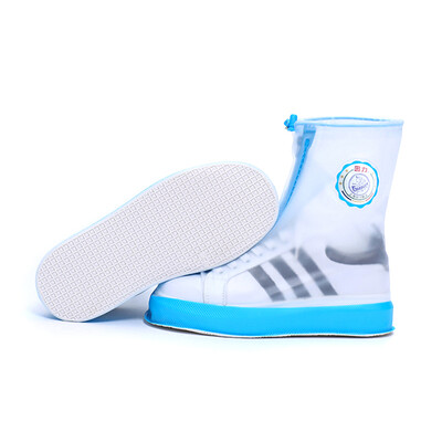 

Warrior rain boots waterproof non-slip shoes cover men&women thick rain boots HXL228 blue 2XL