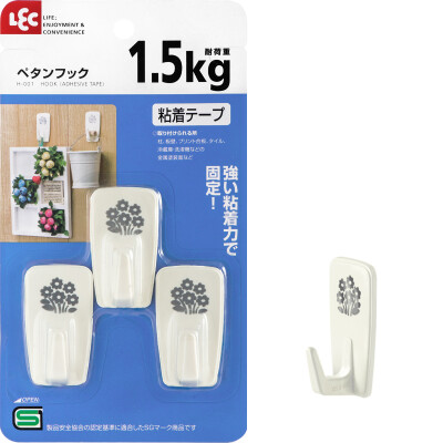 

Jingdong Supermarket Japan Ligu LEC H-003 Paste-type hook bearing 2kg medium 3 installed bathroom bathroom kitchen stickers